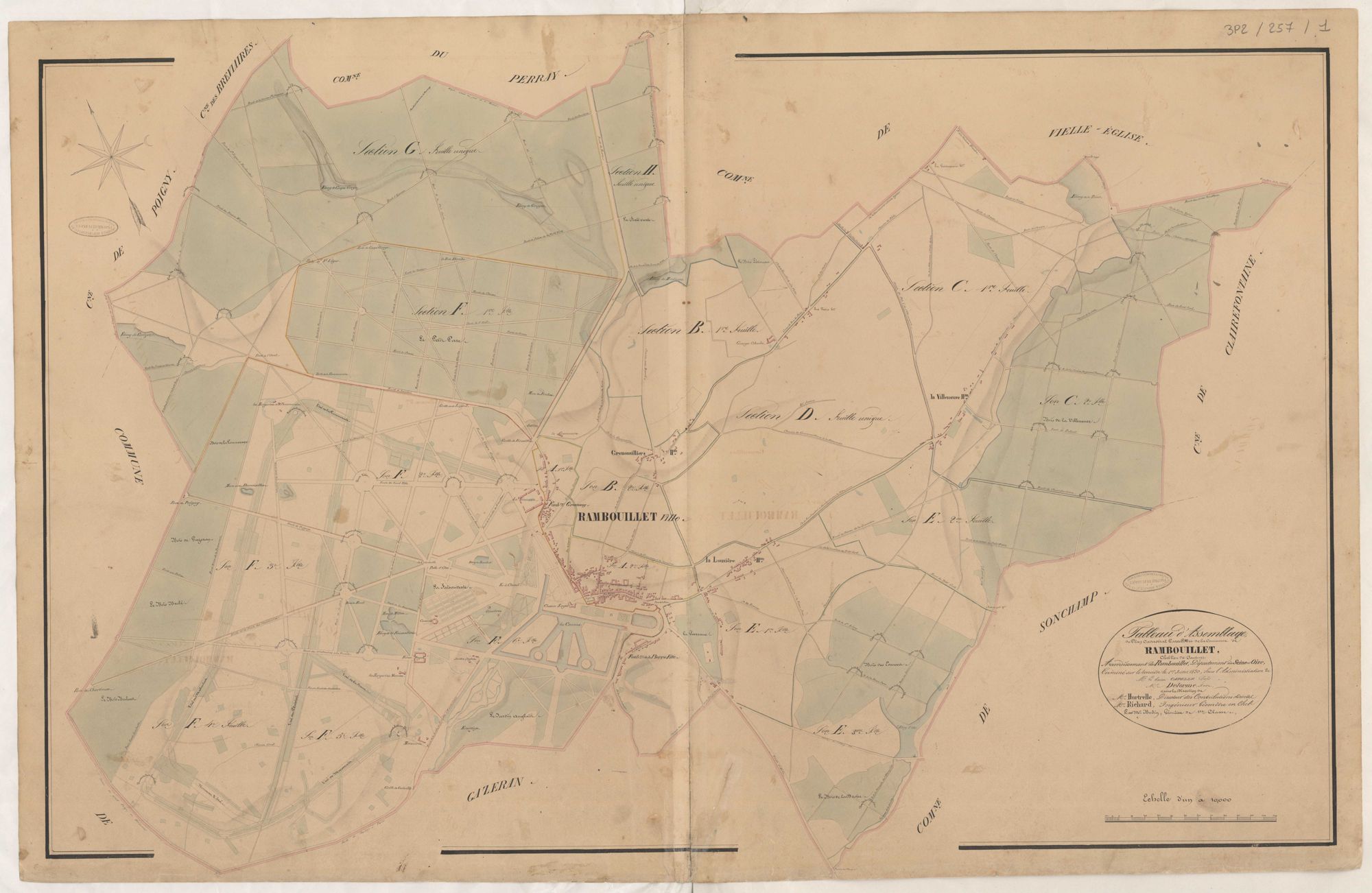 Rambouillet - Plans de la Préfecture de Seine-et-Oise