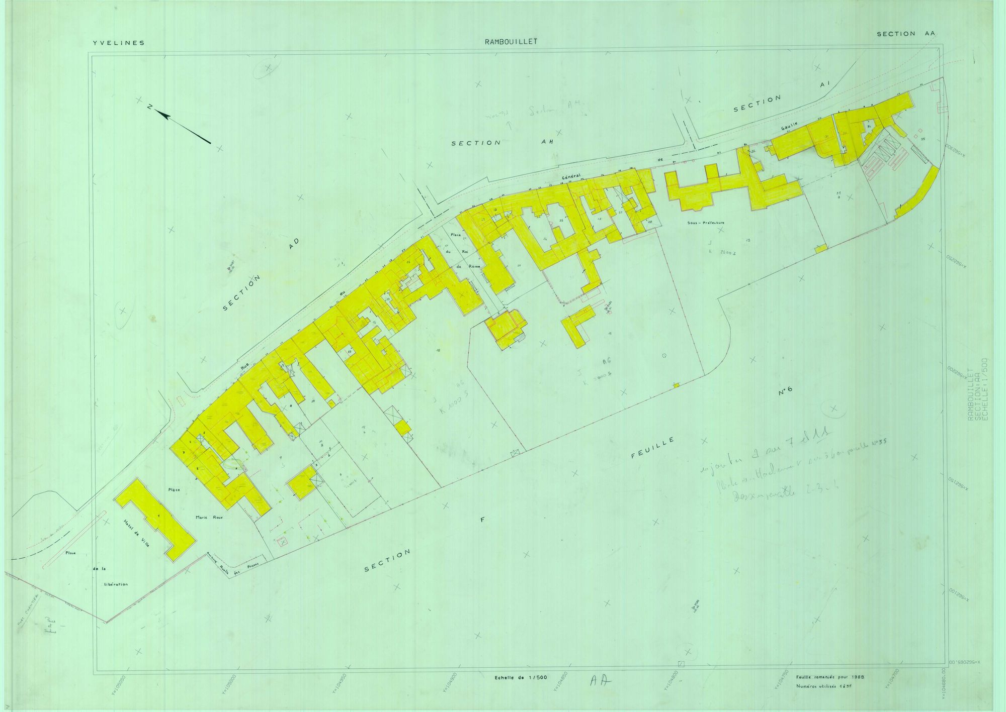 Rambouillet - Plans du cadastre révisé