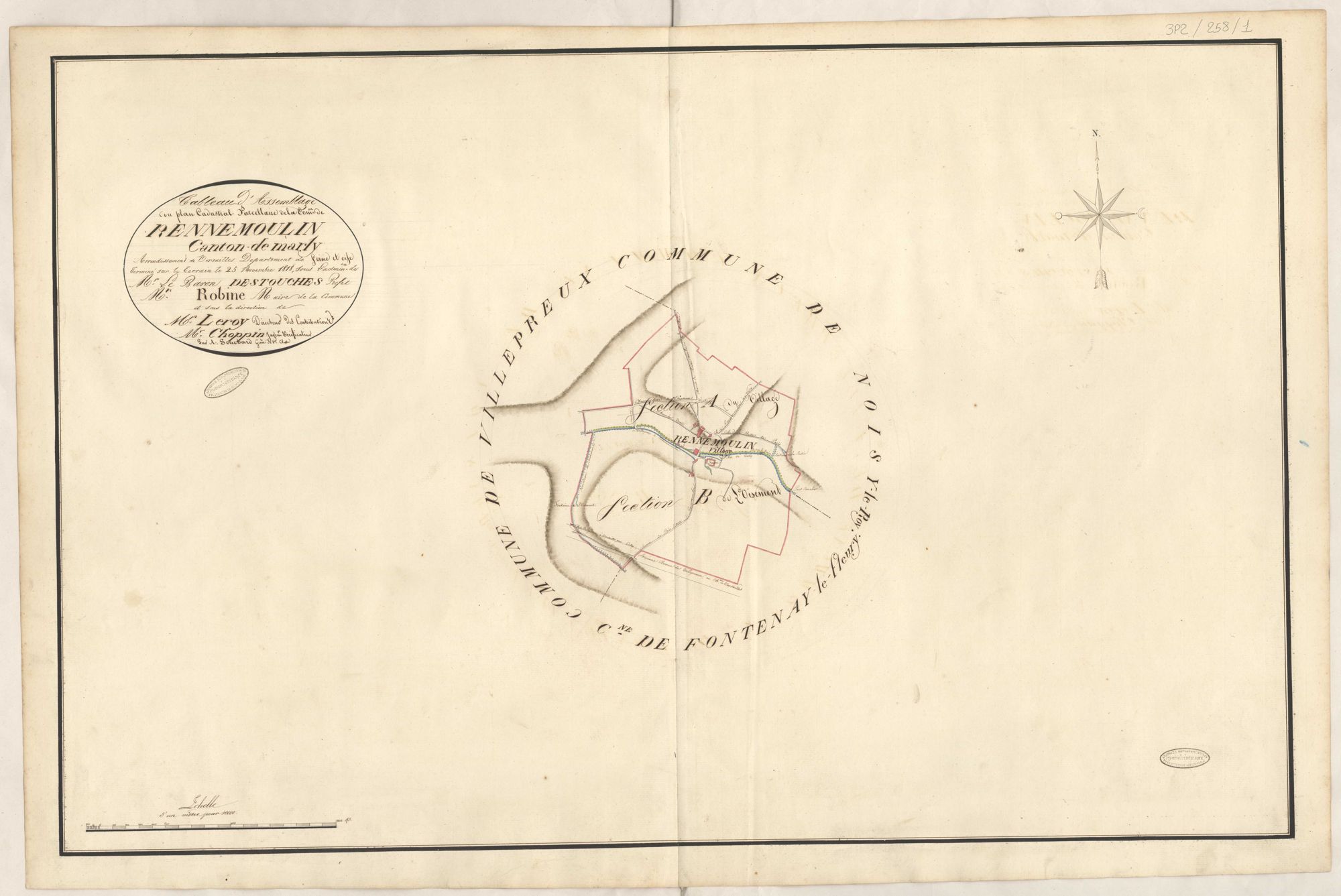 Rennemoulin - Plans de la Préfecture de Seine-et-Oise