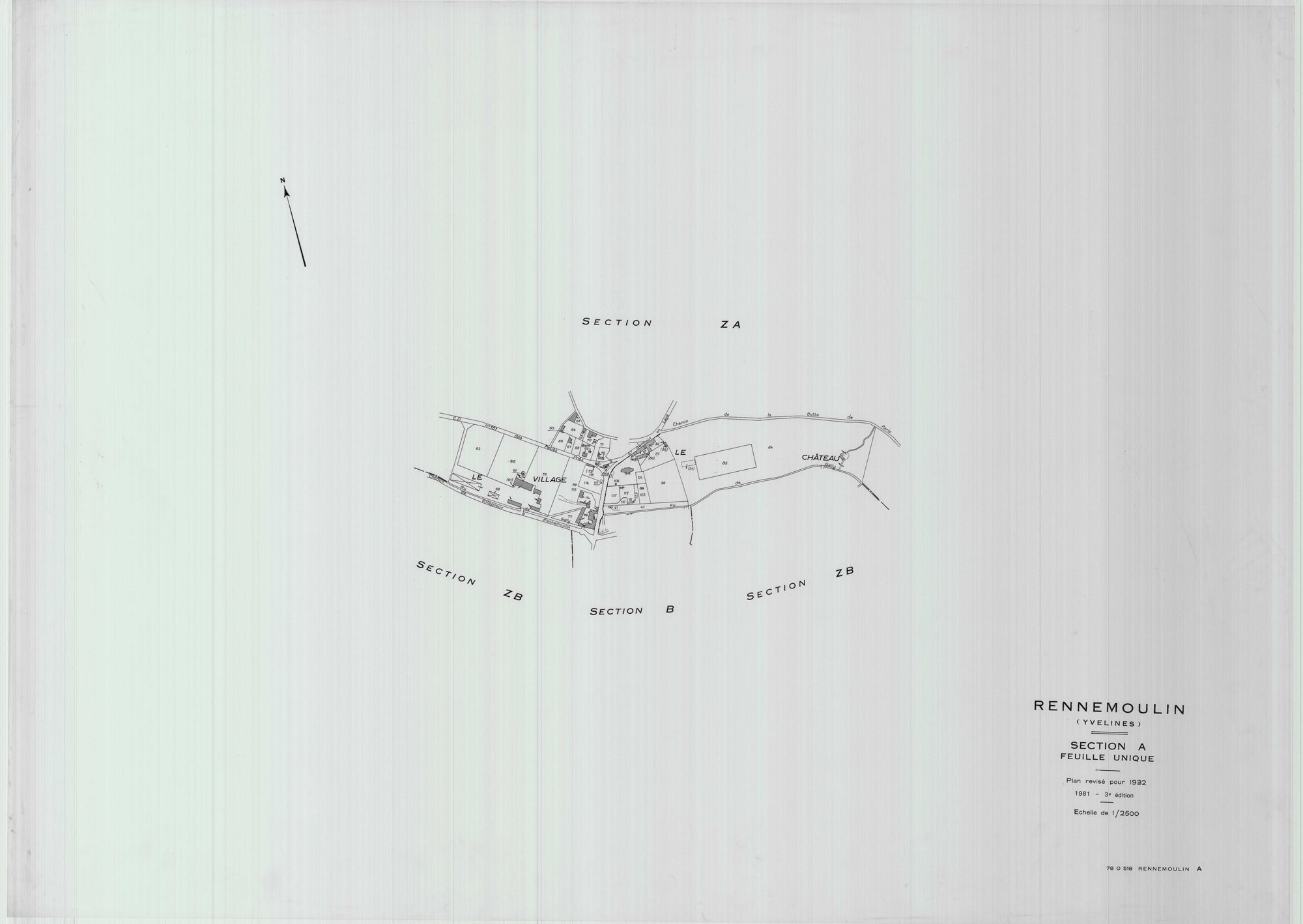 Rennemoulin - Plans du cadastre rénové