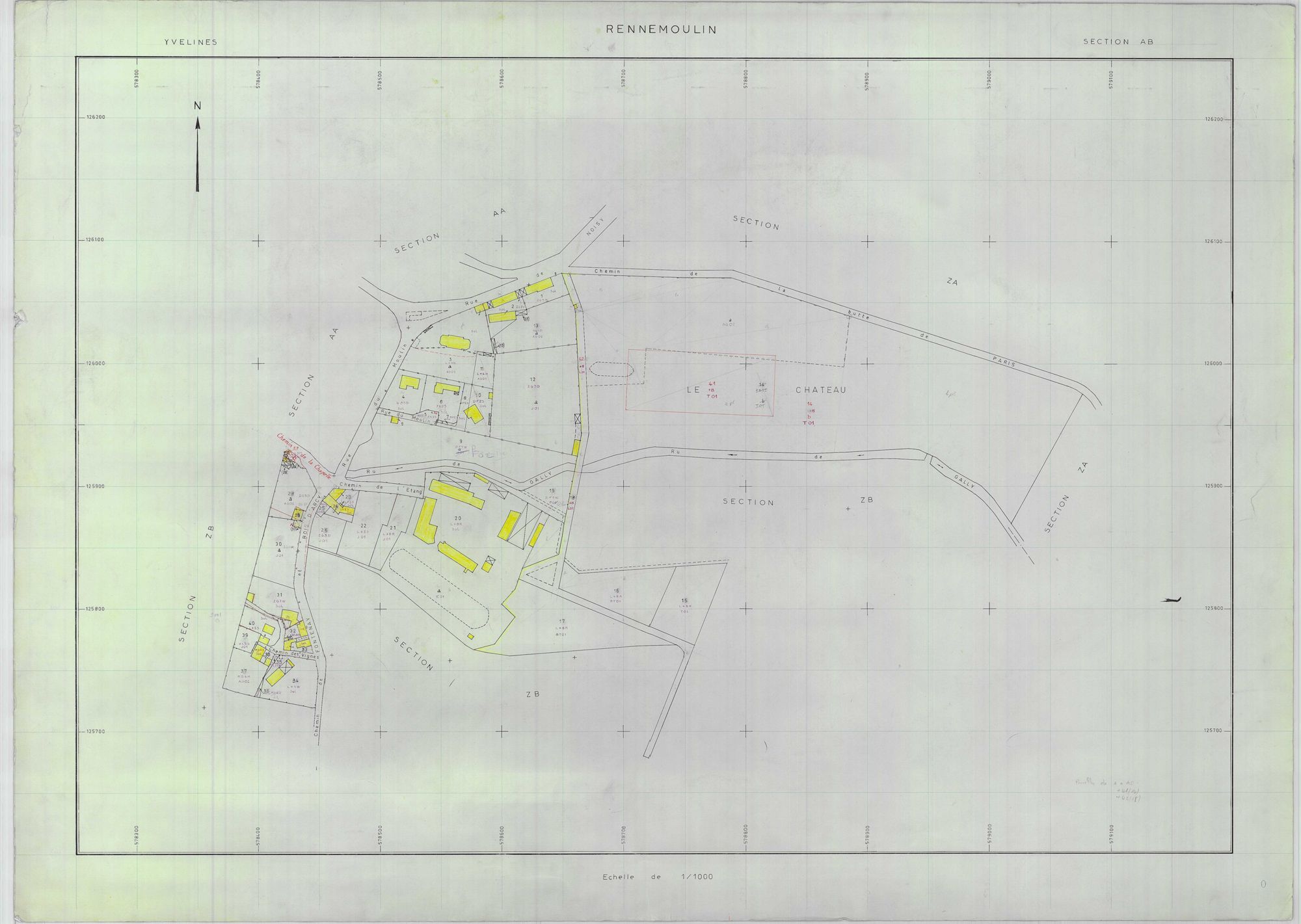 Rennemoulin - Plans du cadastre révisé