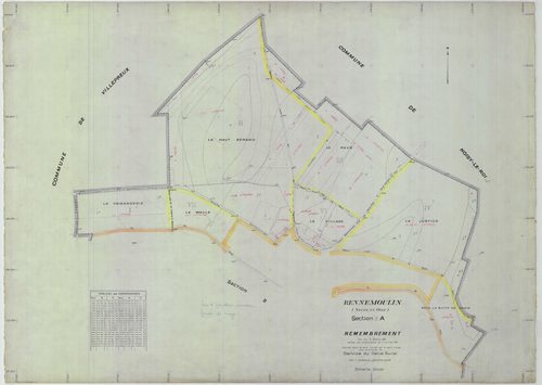Rennemoulin - Plans du cadastre remembré