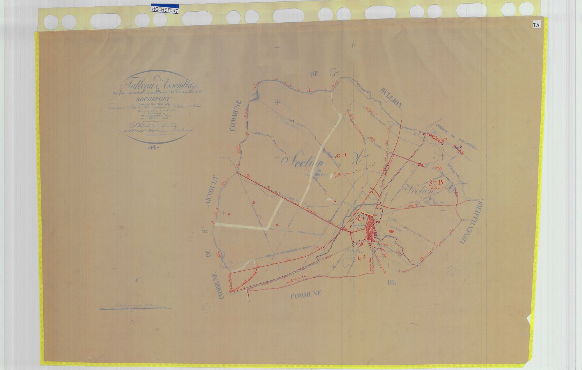 Rochefort-en-Yvelines - Plans du cadastre rénové