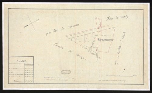 Rocquencourt - Plan d'intendance de la paroisse de Rocquencourt