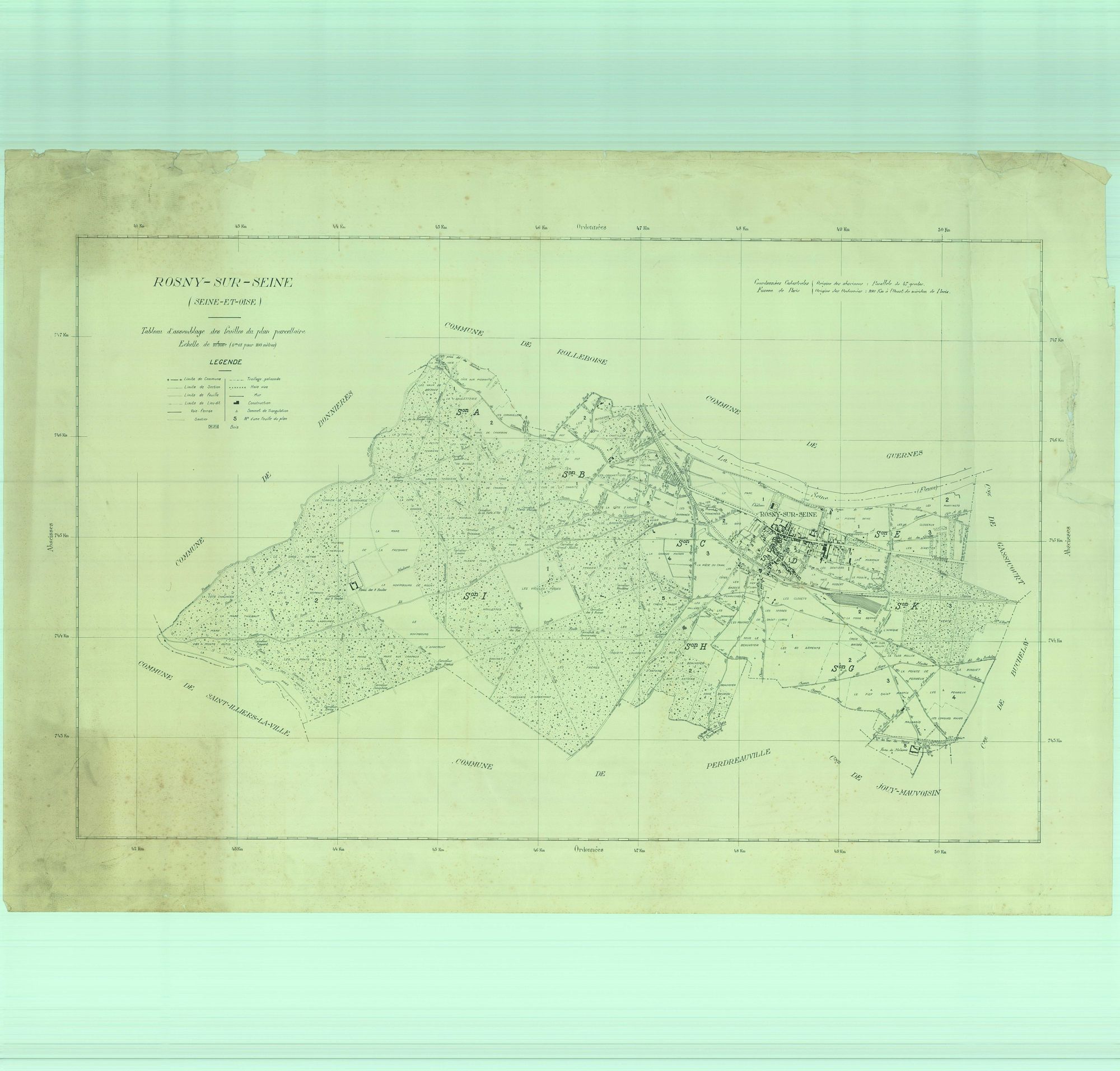 Rosny-sur-Seine - Plans du cadastre rénové