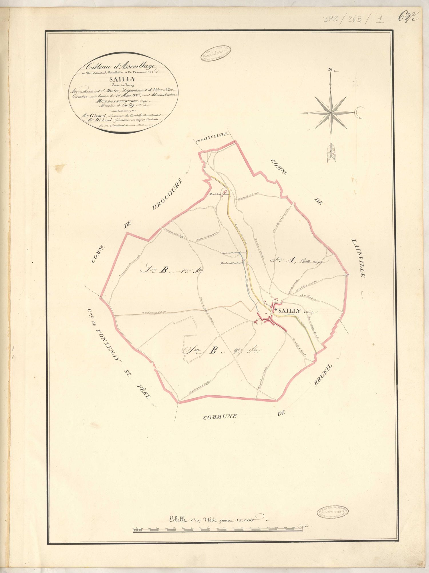Sailly - Plans de la Préfecture de Seine-et-Oise