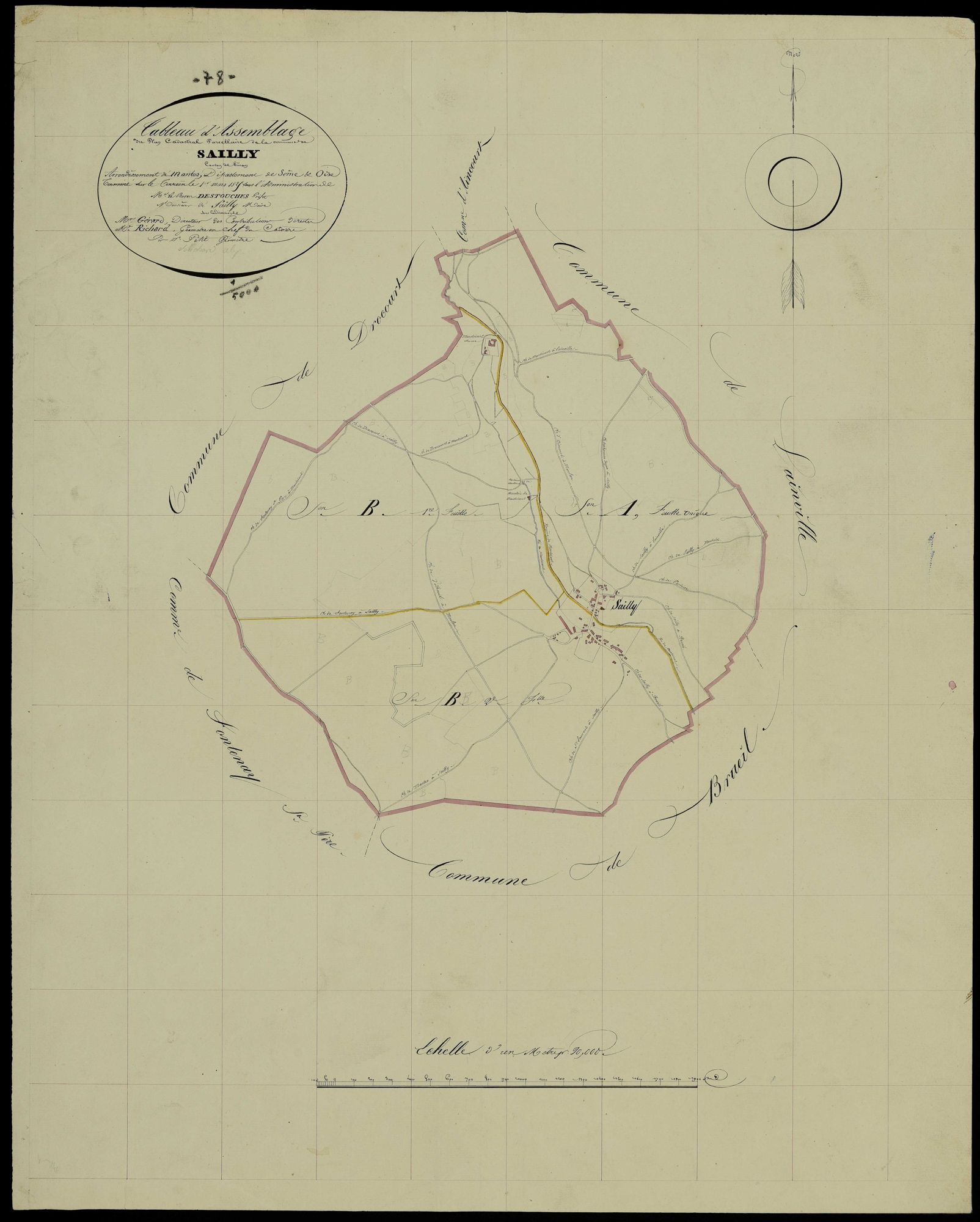 Sailly - Plans de l’Administration du cadastre