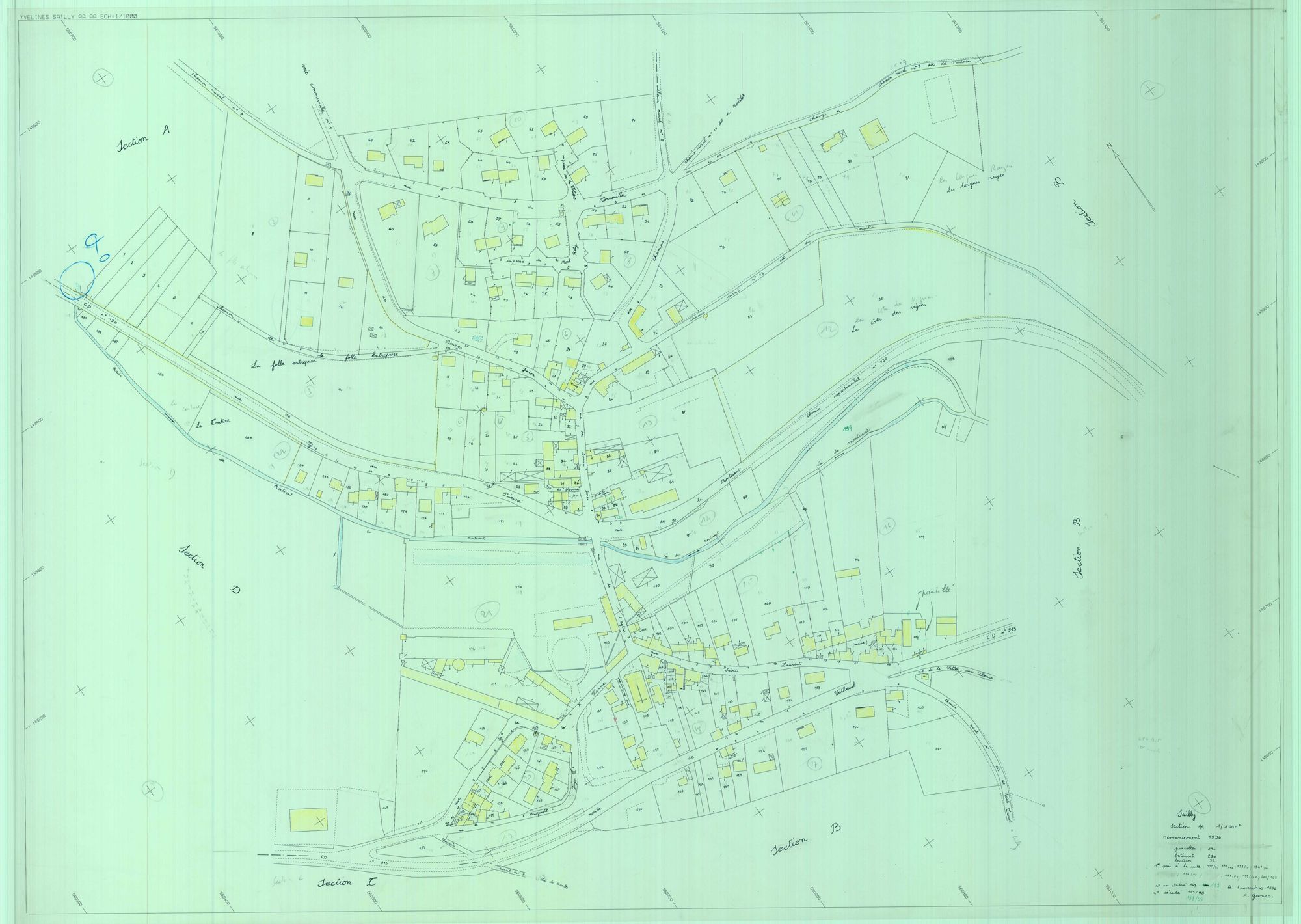 Sailly - Plans du cadastre révisé