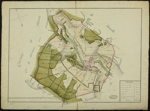 Sailly - Plan d'intendance de la paroisse de Sailly