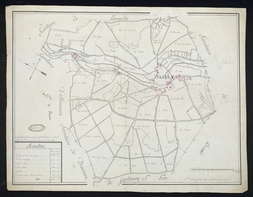 Sailly - Plan d'intendance de la paroisse de Sailly