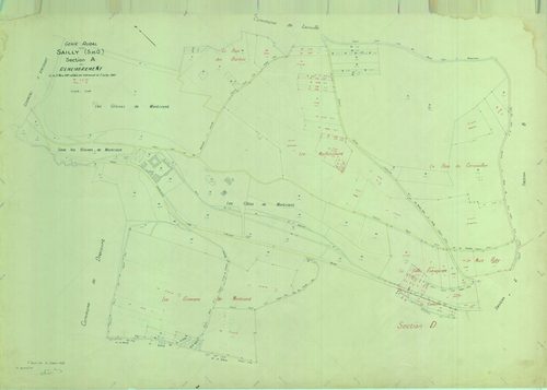 Sailly - Plans du cadastre remembré