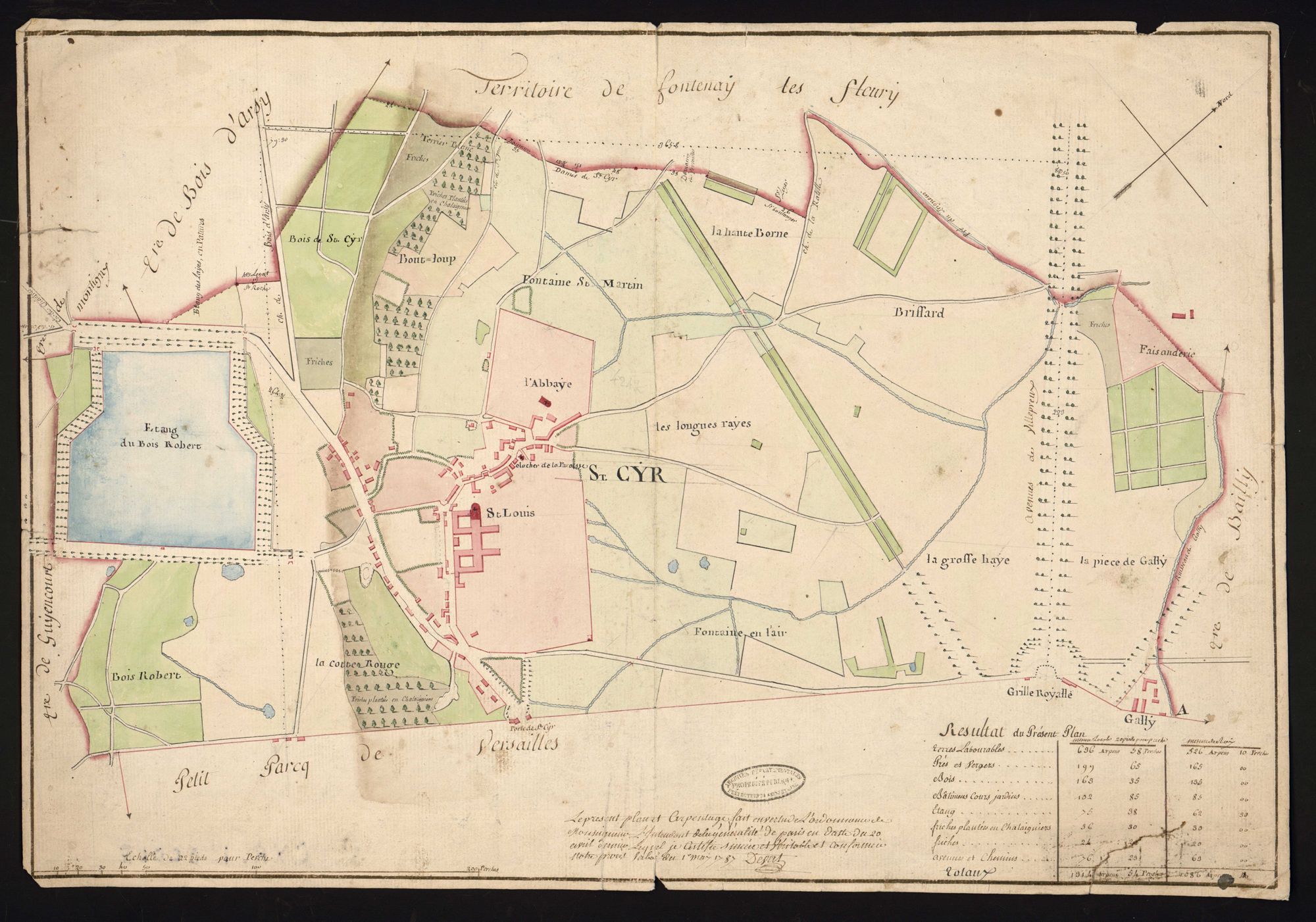 Saint-Cyr-l'École - Plan d'intendance de la paroisse de Saint-Cyr-l'Ecole