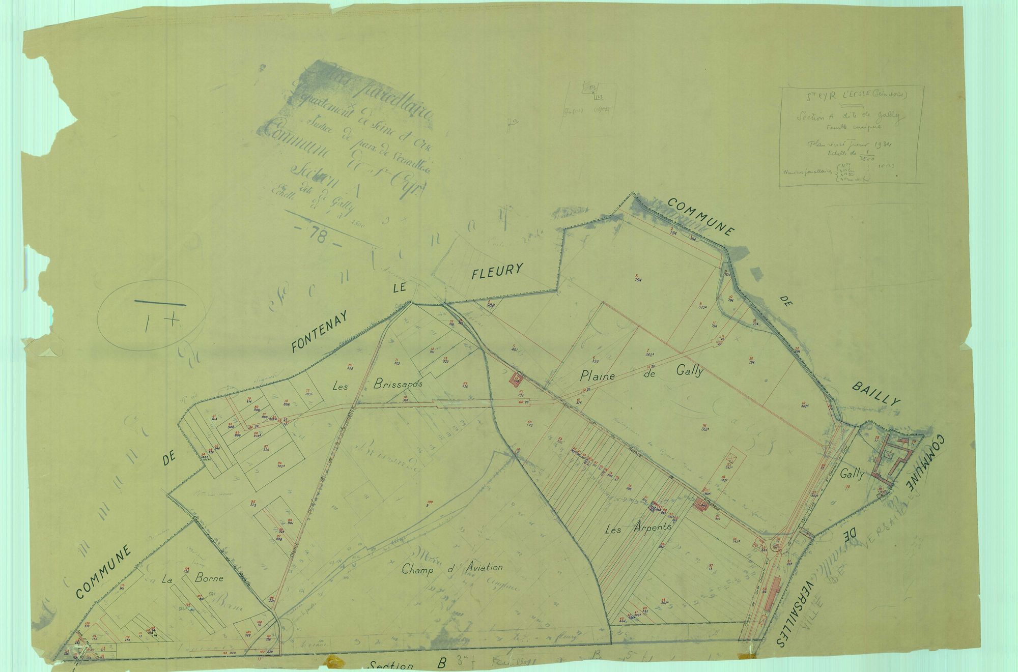 Saint-Cyr-l'École - Plans du cadastre rénové