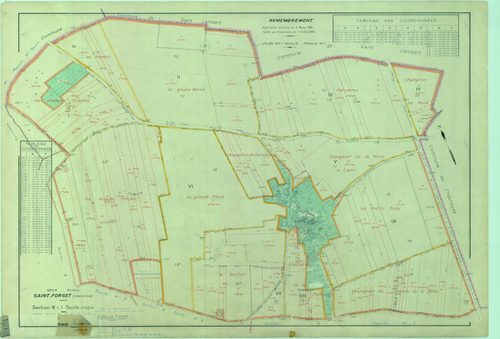Saint-Forget - Plans du cadastre remembré