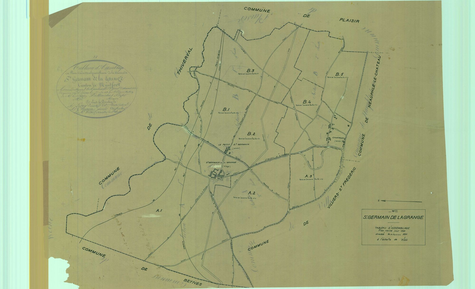 Saint-Germain-de-la-Grange - Plans du cadastre rénové