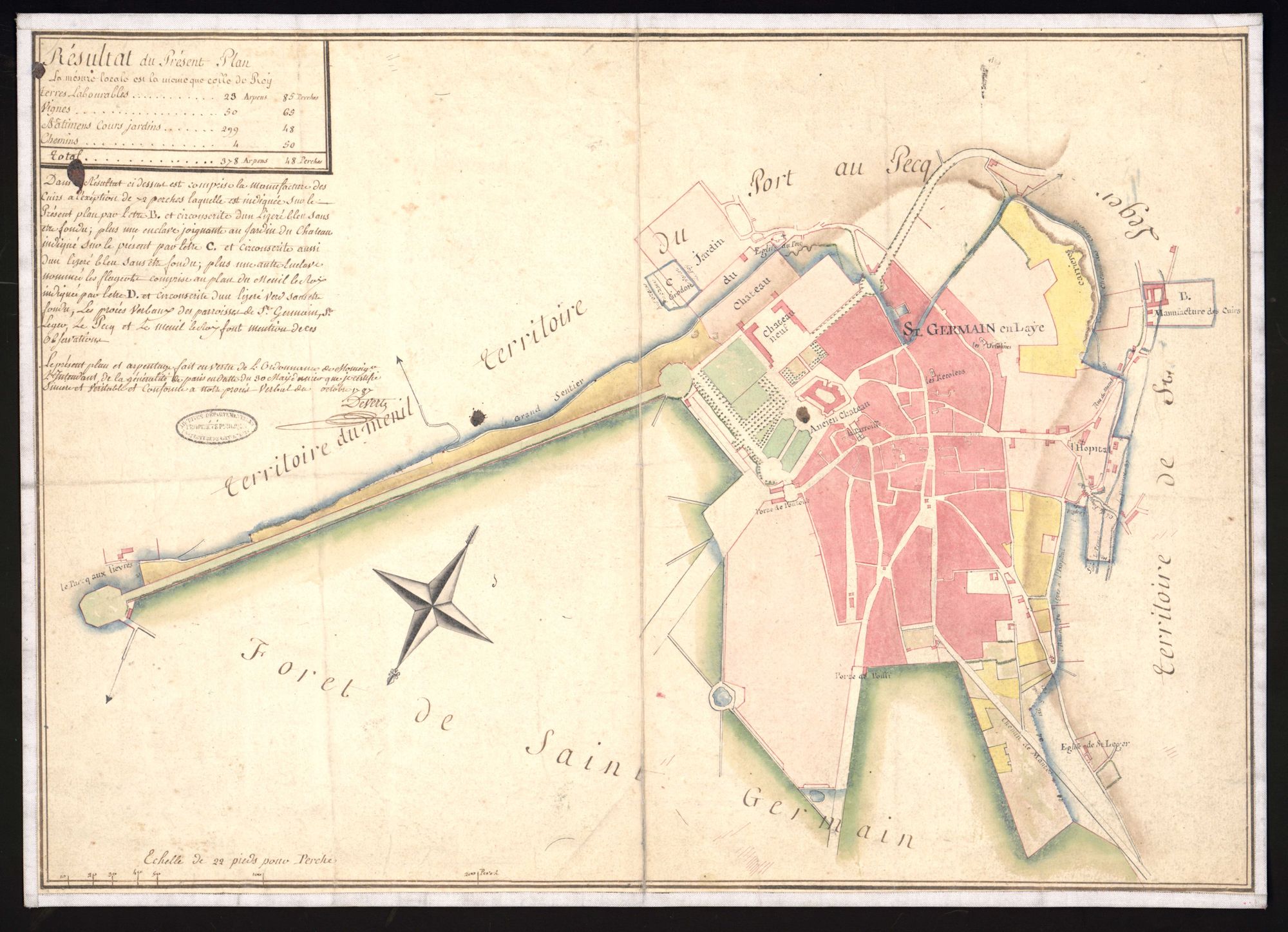 Saint-Germain-en-Laye - Plan d'intendance de la paroisse de Saint-Germain-en-Laye