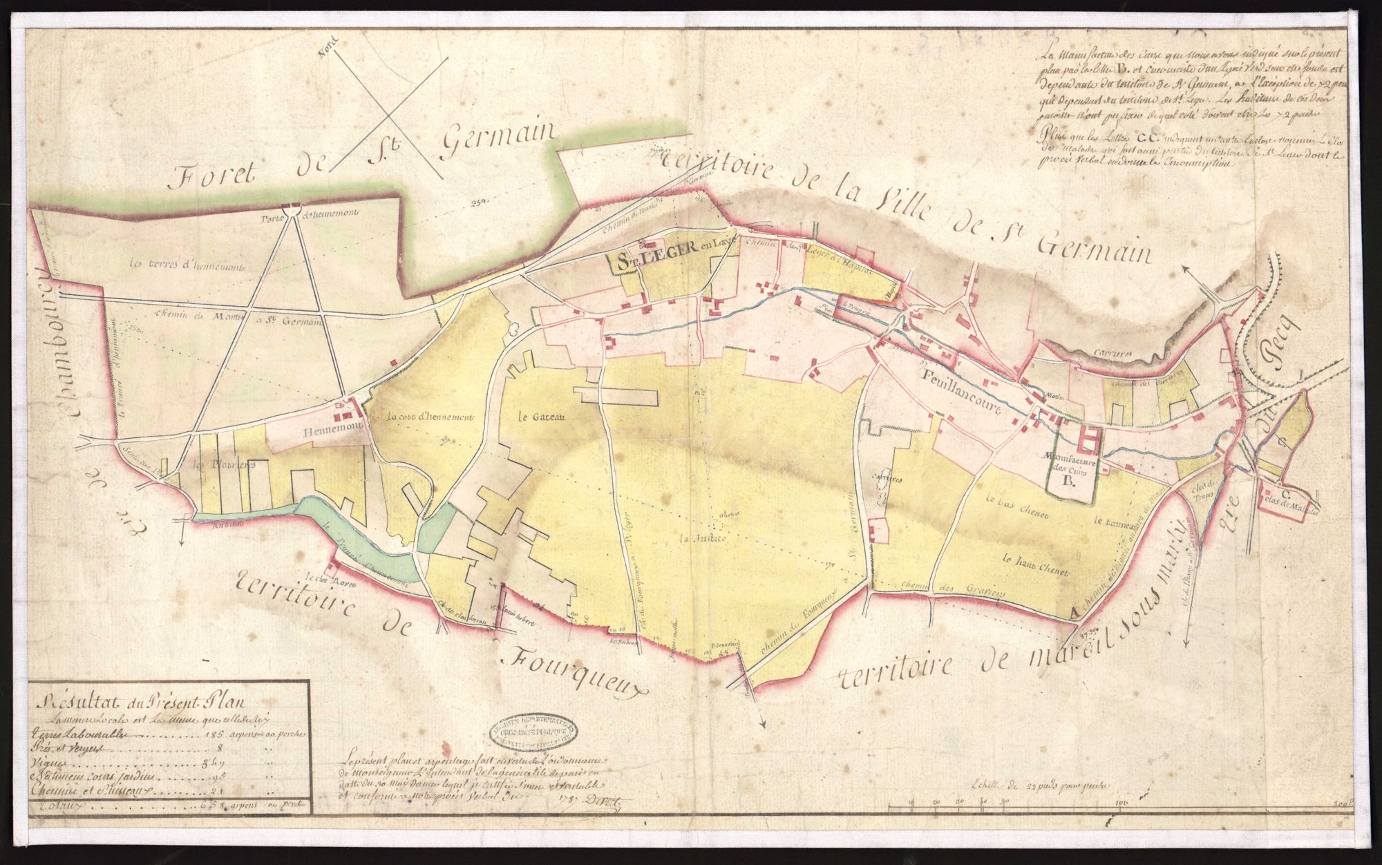 Saint-Germain-en-Laye - Plan d'intendance de la paroisse de Saint-Germain-en-Laye