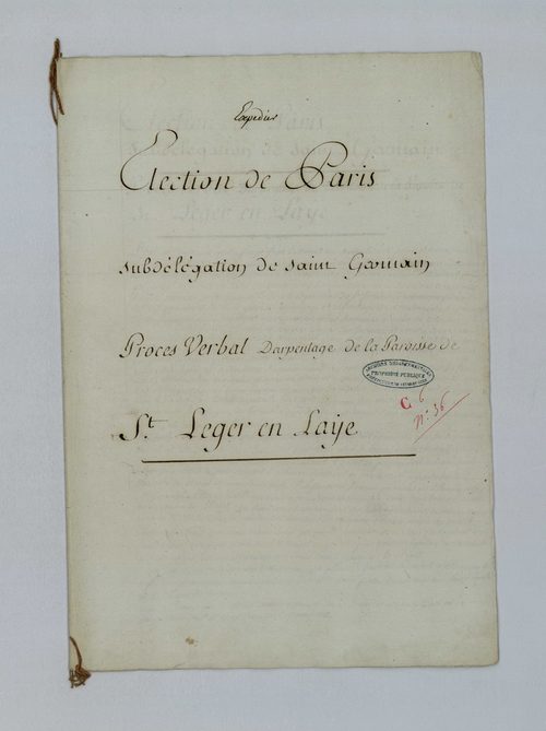 Saint-Germain-en-Laye - Procès-verbal d'arpentage du territoire de la paroisse de Saint-Germain-en-Laye