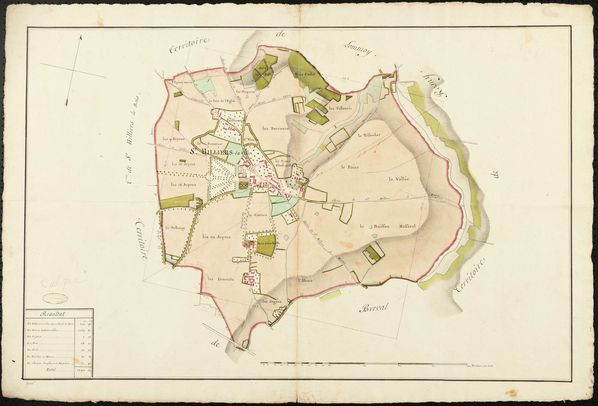 Saint-Illiers-la-Ville - Plan d'intendance de la paroisse de Saint-Illiers-la-Ville
