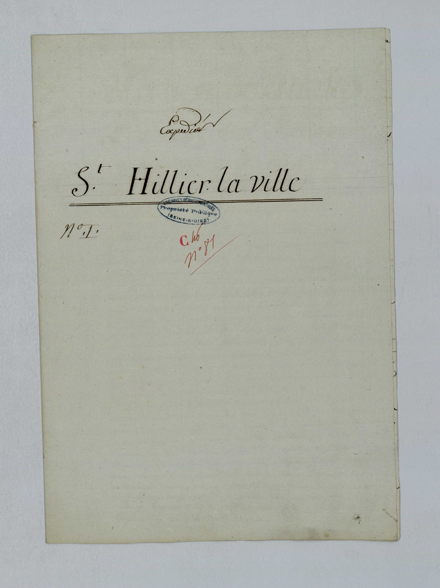Saint-Illiers-la-Ville - Procès-verbal d'arpentage du territoire de la paroisse de Saint-Illiers-la-Ville