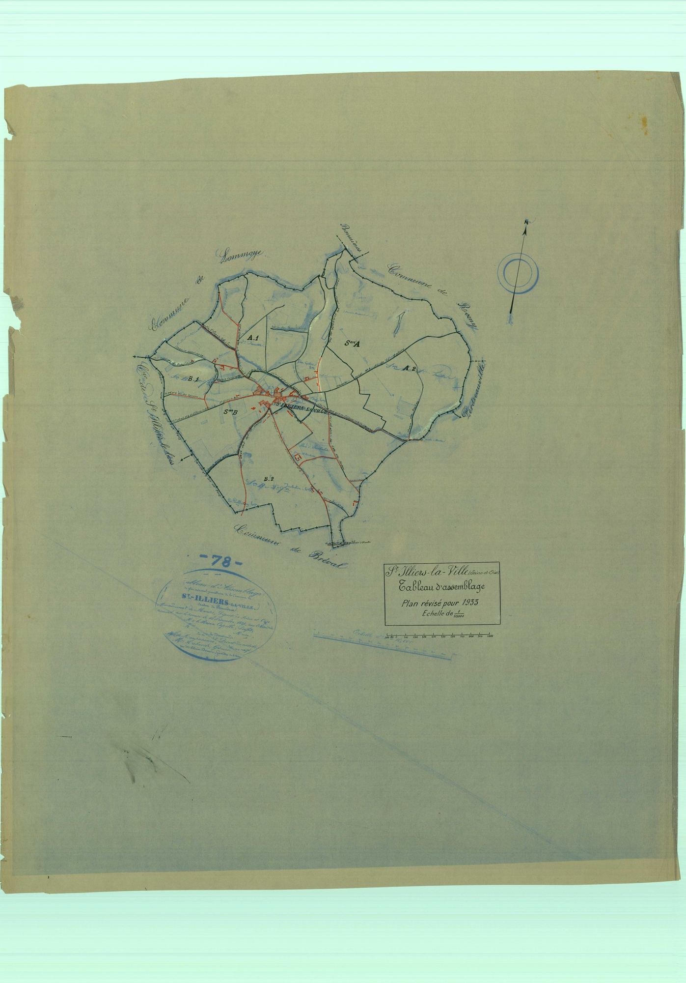 Saint-Illiers-la-Ville - Plans du cadastre rénové