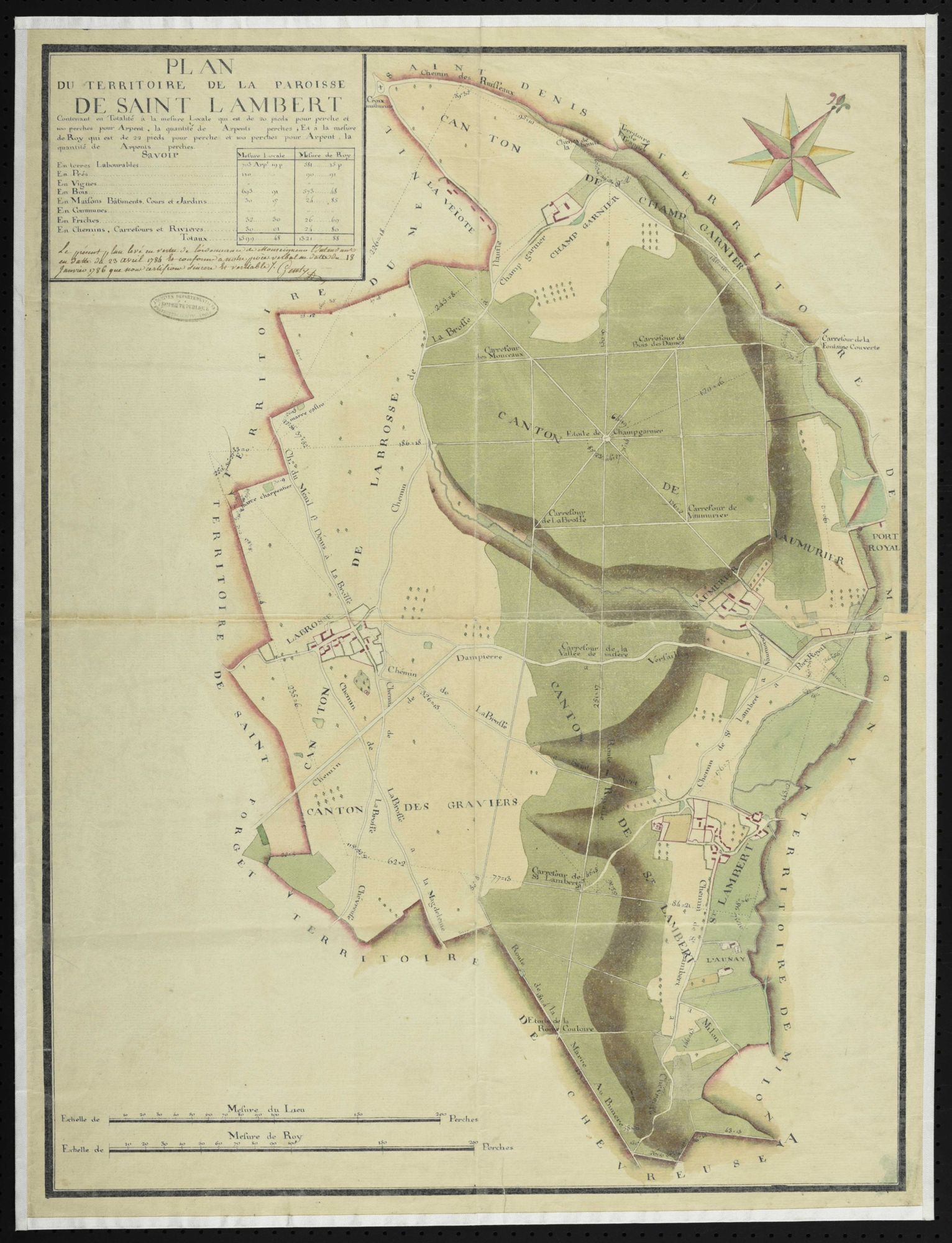 Saint-Lambert - Plan d'intendance de la paroisse de Saint-Lambert