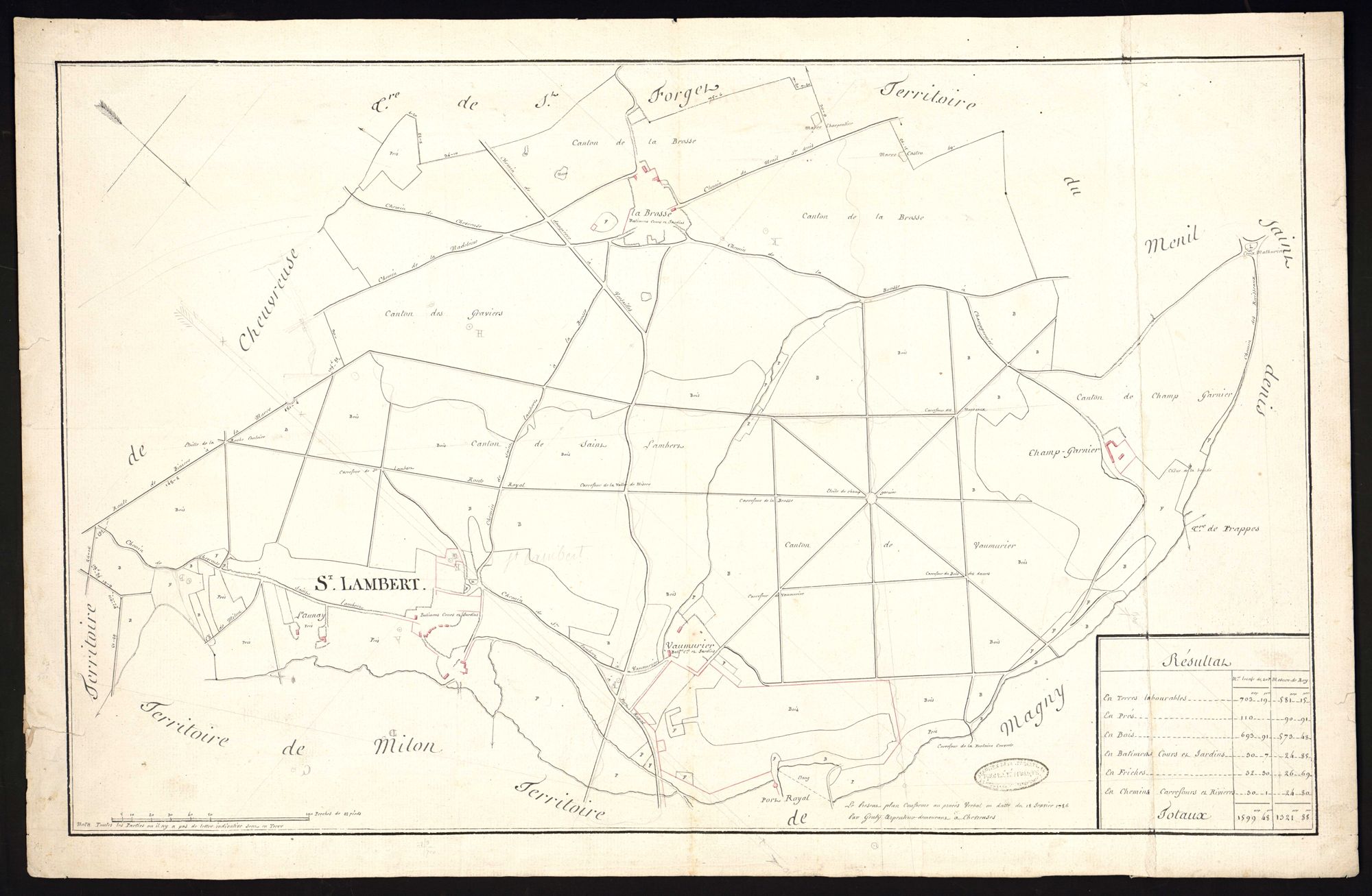 Saint-Lambert - Plan d'intendance de la paroisse de Saint-Lambert