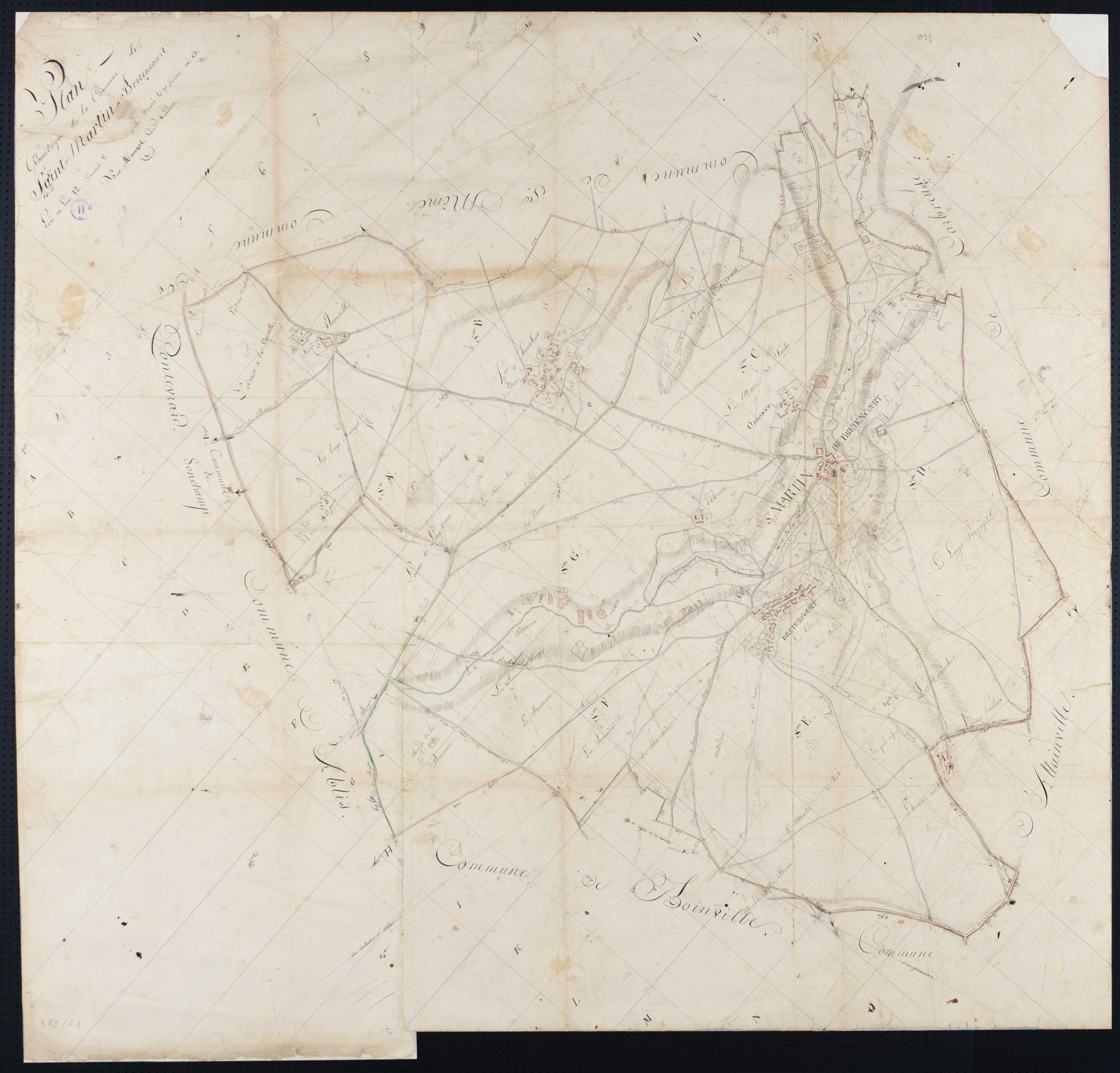Saint-Martin-de-Bréthencourt - Plan géométrique