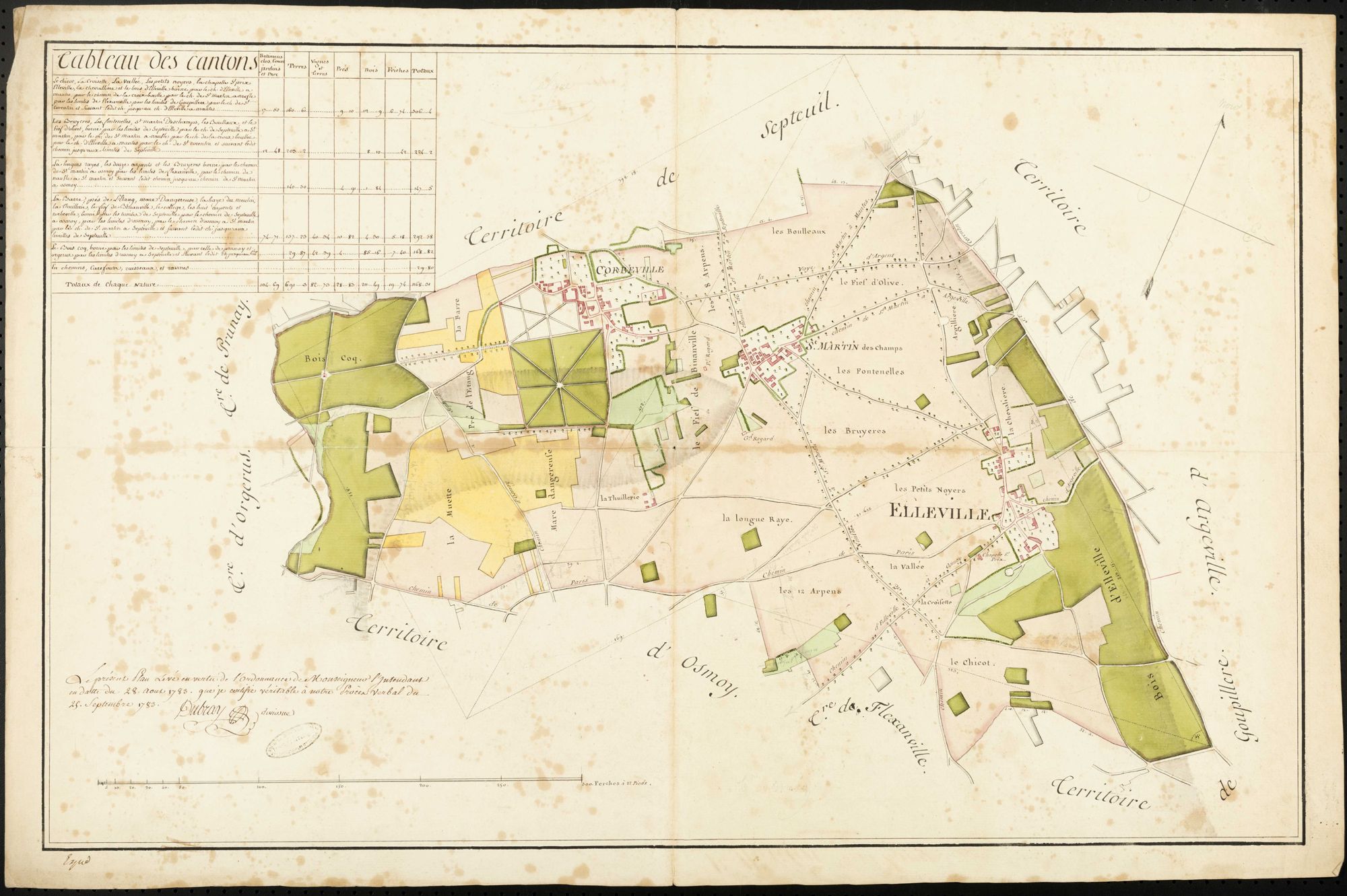 Saint-Martin-des-Champs - Plan d'intendance de la paroisse de Saint-Martin-des-Champs