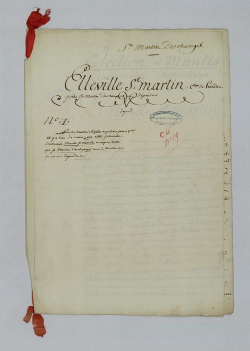 Saint-Martin-des-Champs - Procès-verbal d'arpentage du territoire de la paroisse de Saint-Martin-des-Champs