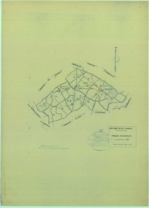 Saint-Martin-des-Champs - Plans du cadastre rénové