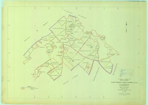 Saint-Martin-des-Champs - Plans du cadastre remembré