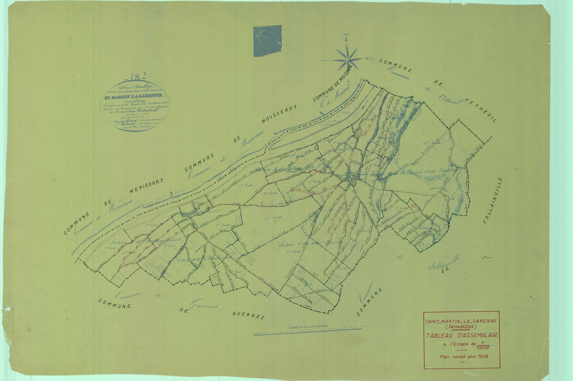 Saint-Martin-la-Garenne - Plans du cadastre rénové