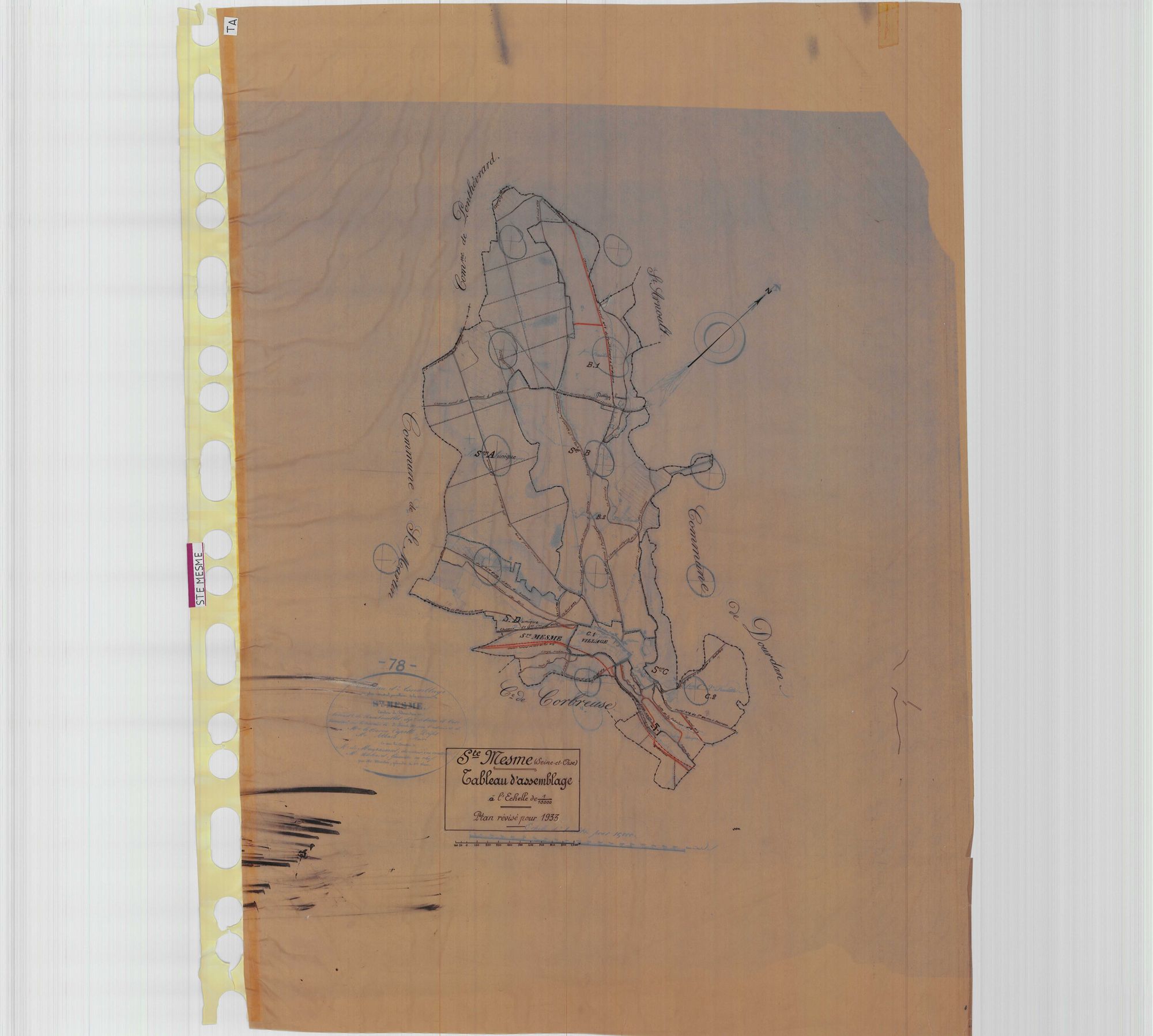 Sainte-Mesme - Plans du cadastre rénové