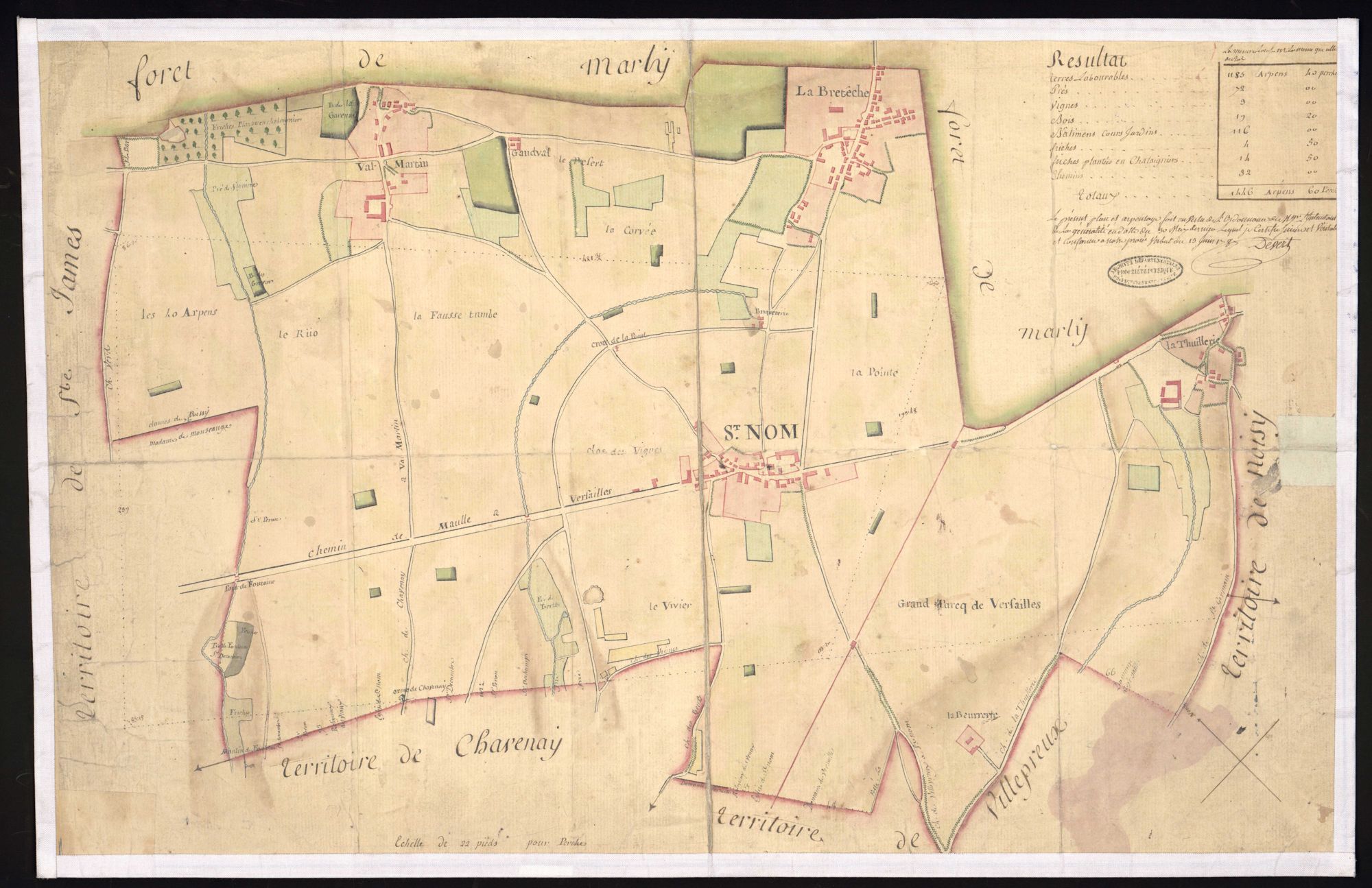 Saint-Nom-la-Bretèche - Plan d'intendance de la paroisse de Saint-Nom-la-Bretèche