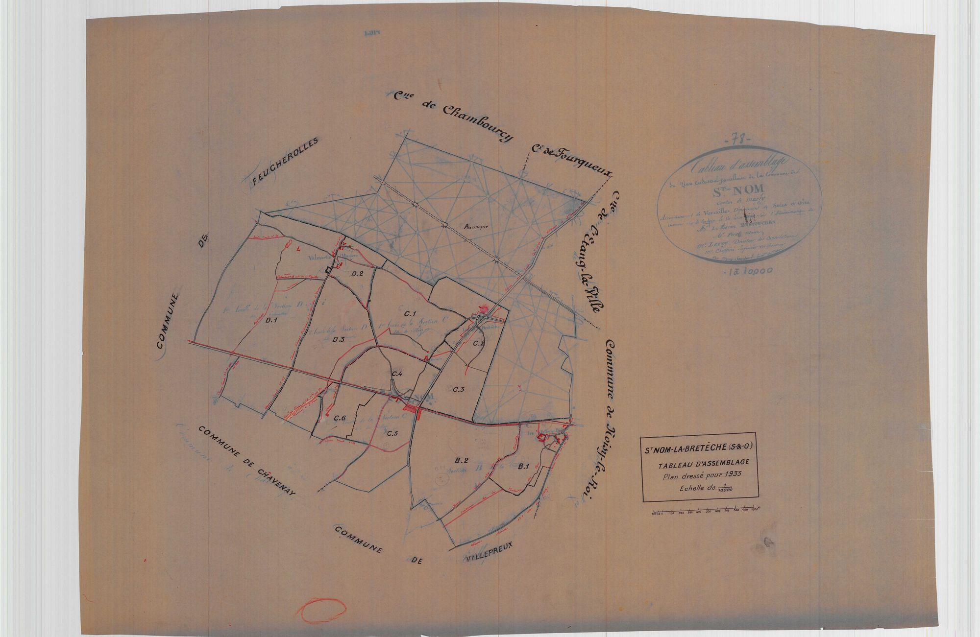 Saint-Nom-la-Bretèche - Plans du cadastre rénové
