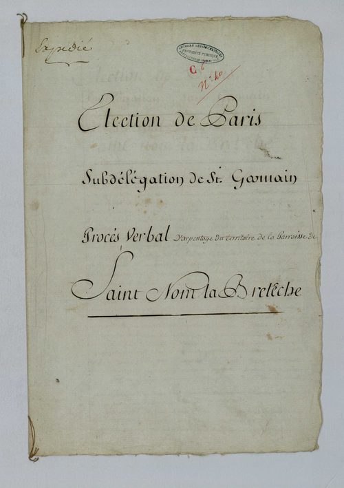 Saint-Nom-la-Bretèche - Procès-verbal d'arpentage du territoire de la paroisse de Saint-Nom-la-Bretèche