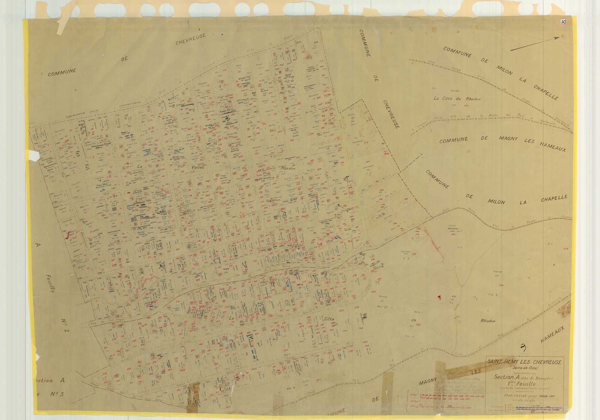 Saint-Rémy-lès-Chevreuse - Plans du cadastre rénové