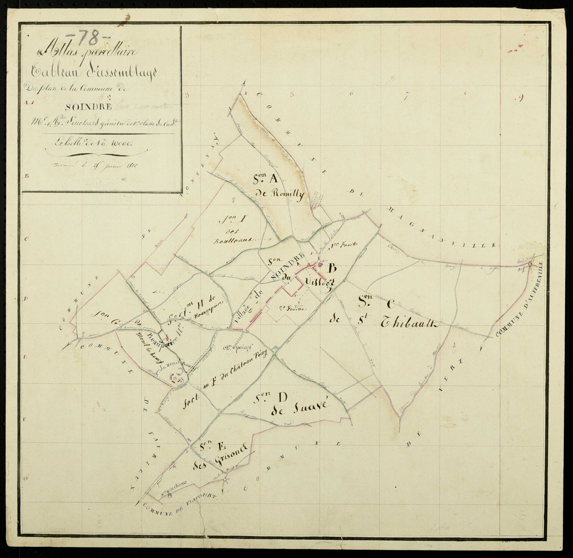 Soindres - Plans de l’Administration du cadastre