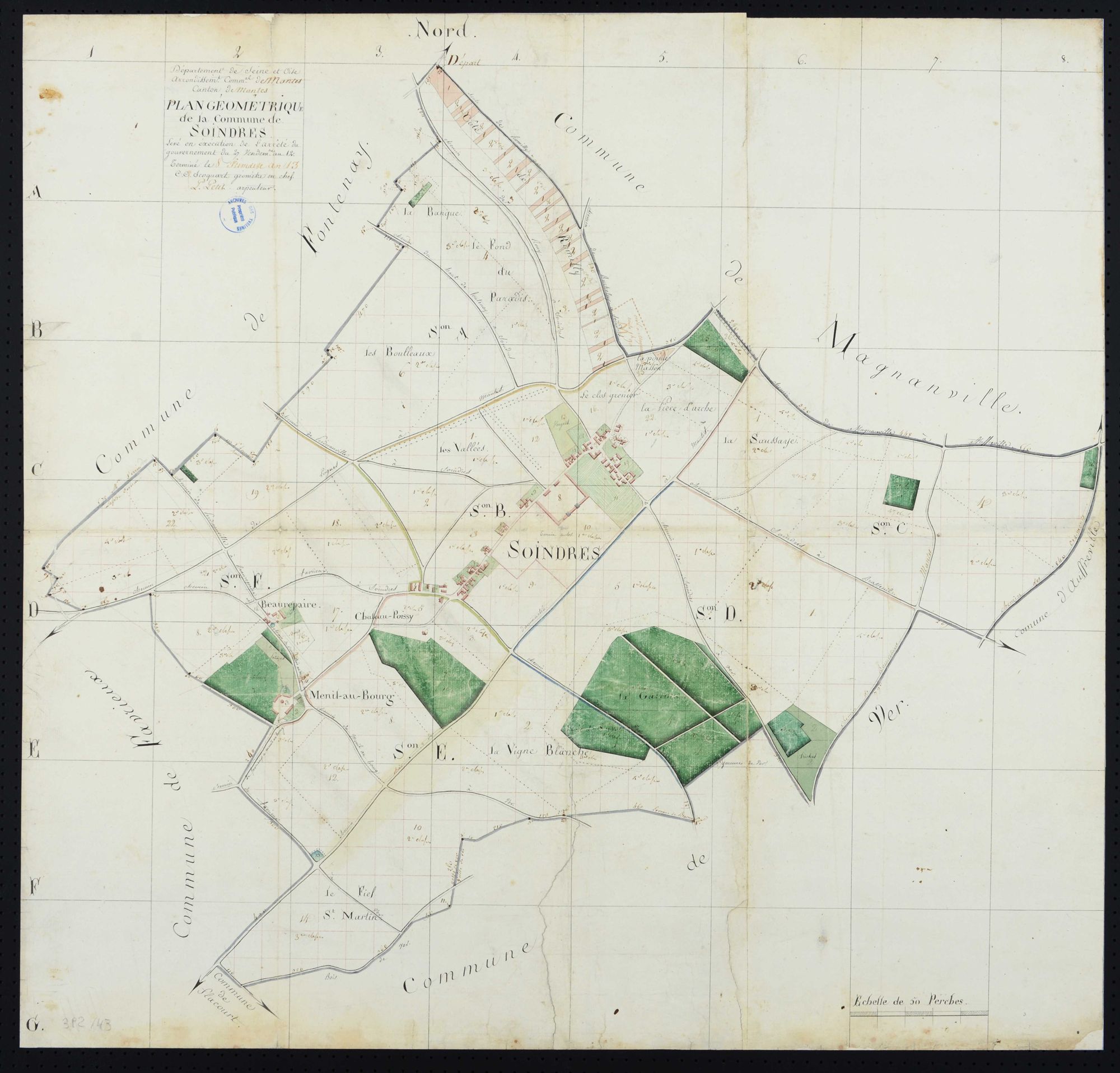 Soindres - Plan par masse de culture