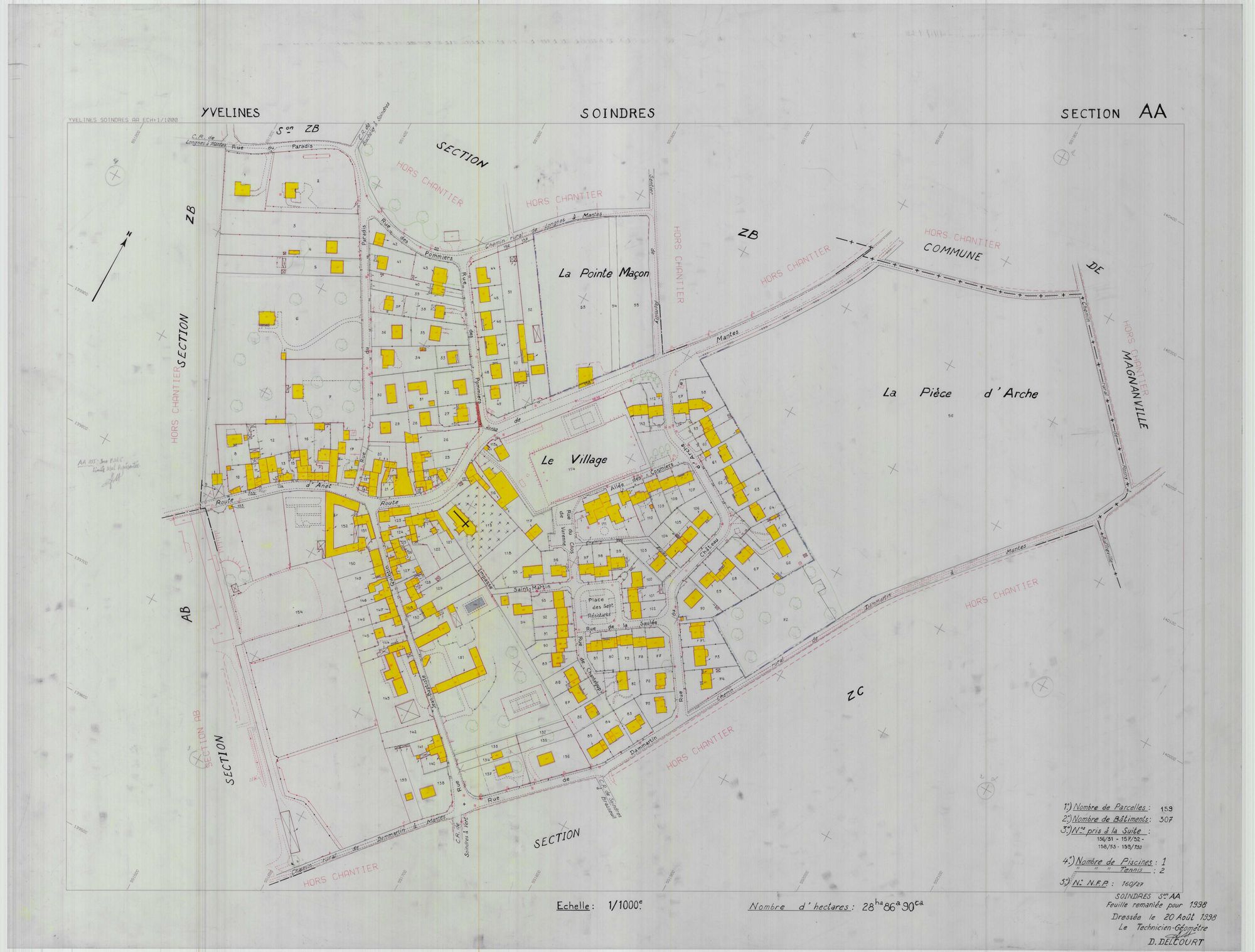 Soindres - Plans du cadastre révisé
