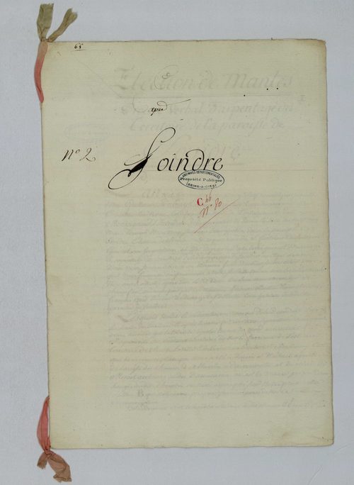 Soindres - Procès-verbal d'arpentage du territoire de la paroisse de Soindres