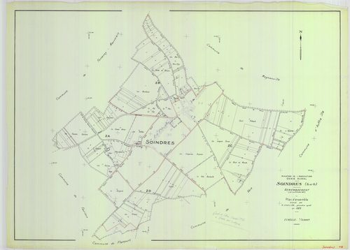 Soindres - Plans du cadastre remembré