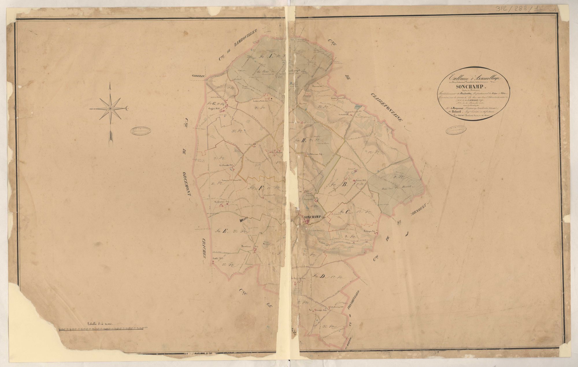 Sonchamp - Plans de la Préfecture de Seine-et-Oise