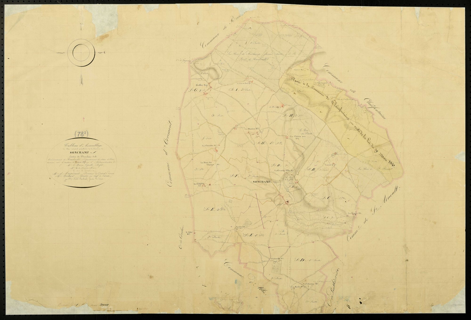 Sonchamp - Plans de l’Administration du cadastre