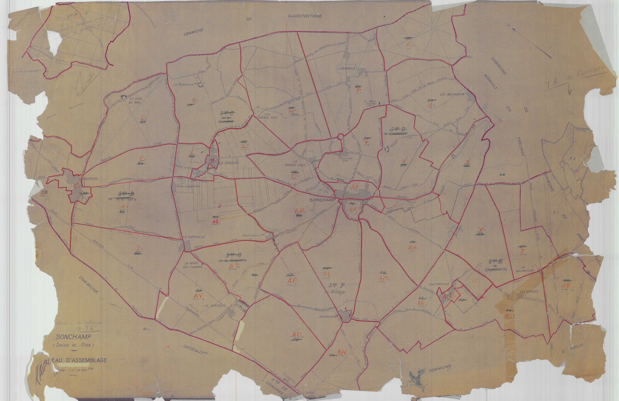 Sonchamp - Plans du cadastre rénové