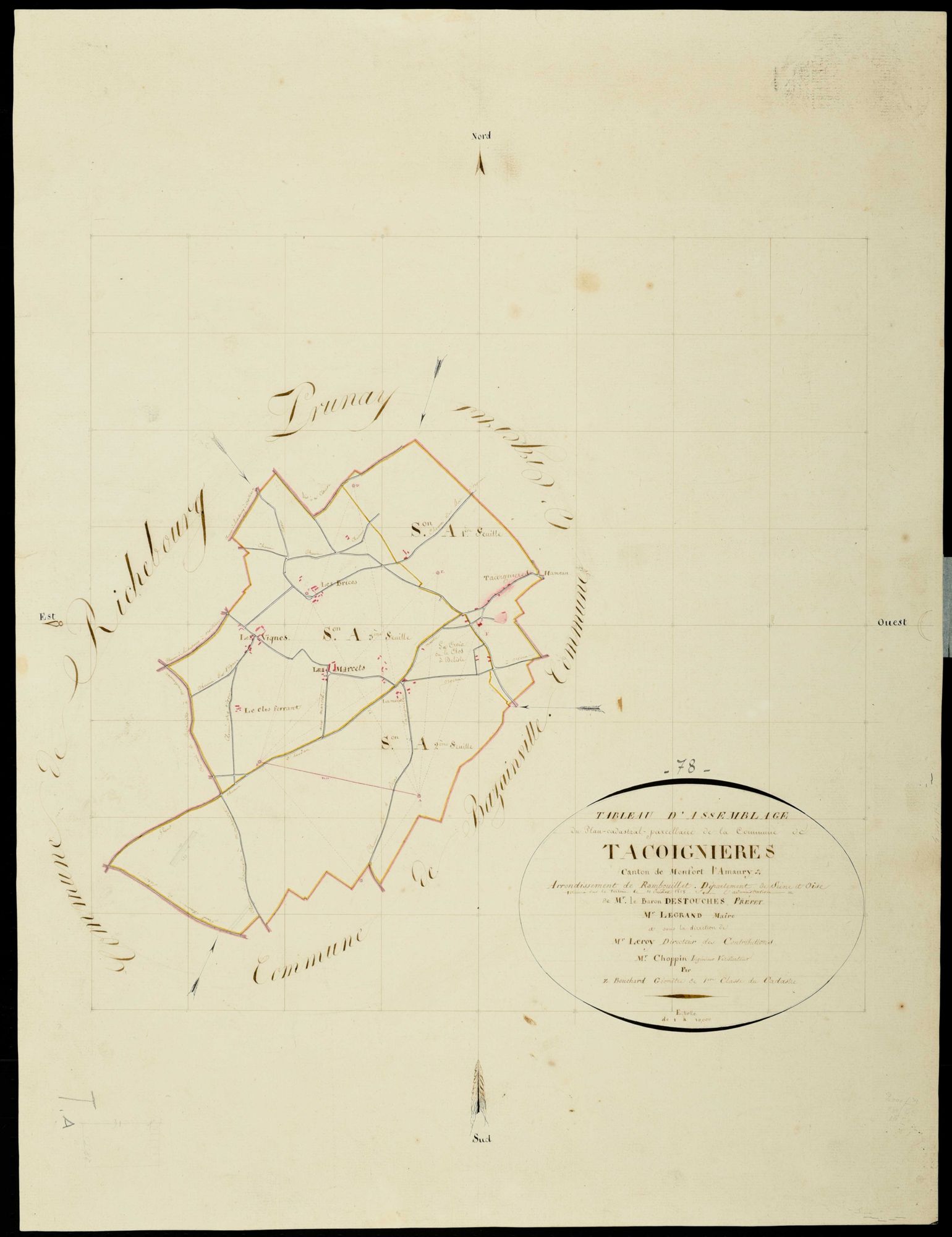 Tacoignières - Plans de l’Administration du cadastre