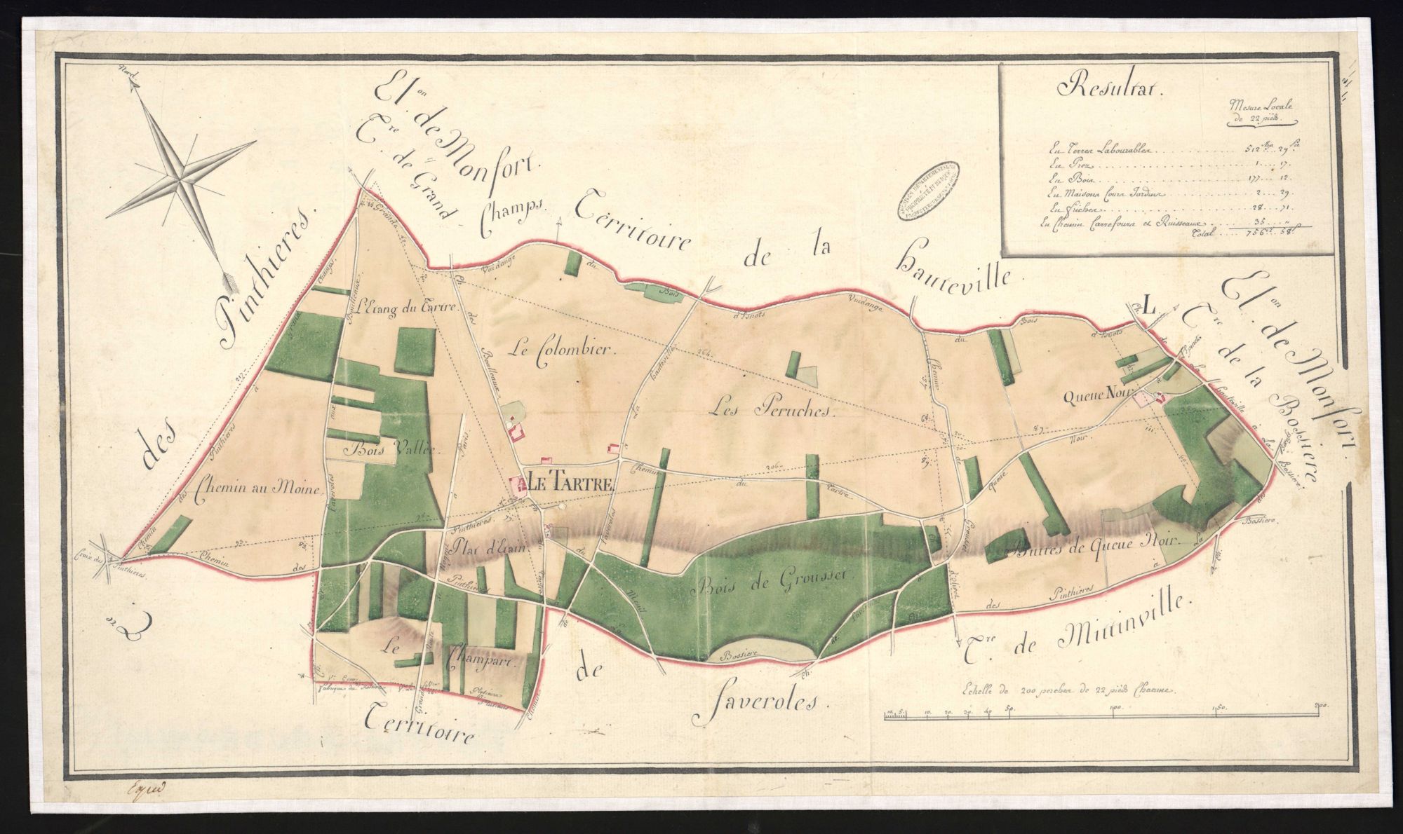 Le Tartre-Gaudran - Plan d'intendance de la paroisse du Tartre-Gaudran
