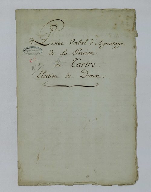 Le Tartre-Gaudran - Procès-verbal d'arpentage du territoire de la paroisse du Tartre-Gaudran