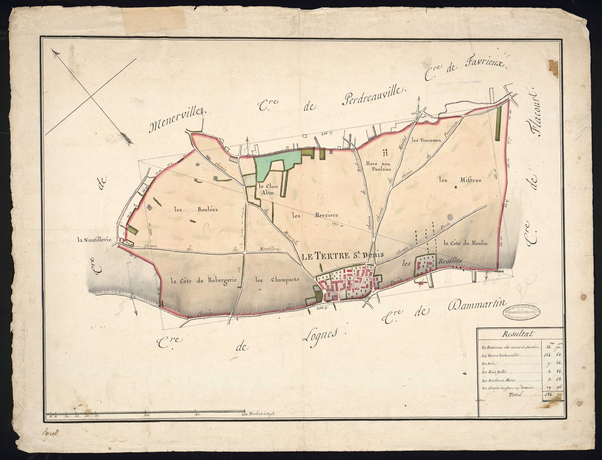 Le Tertre-Saint-Denis - Plan d'intendance de la paroisse du Tertre-Saint-Denis